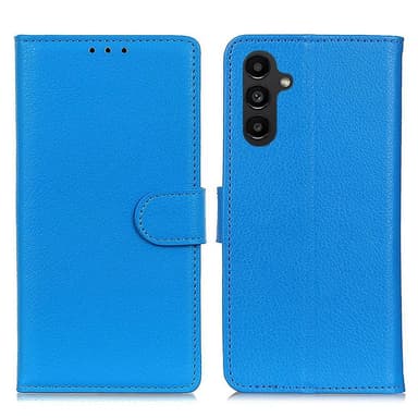 SKALO Samsung A14 4G/5G Litchi Lompakkokotelo - Sininen