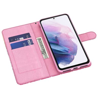 SKALO Samsung A34 5G Floral 3D Lompakkokotelo