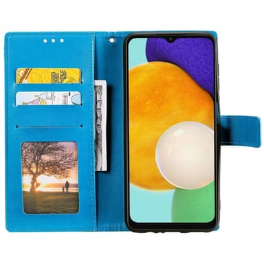 SKALO Samsung A54 5G Mandala lompakkokotelo - Sininen