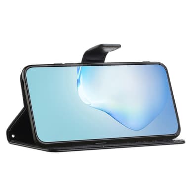 SKALO Samsung A14 4G/5G Owl Tree lompakkokotelo - Musta