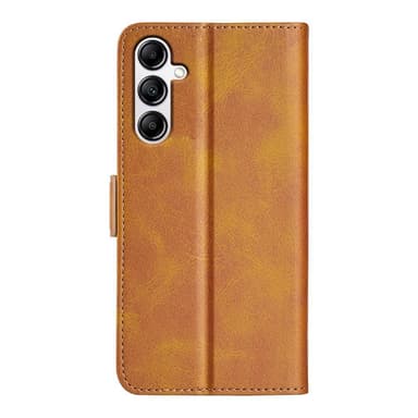 SKALO Samsung A34 5G Premium Wallet Lompakkokotelo - Vaaleanruskea