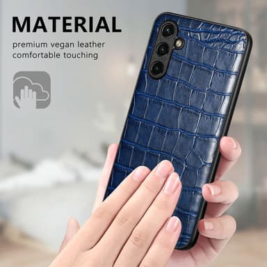 SKALO Samsung A54 5G Crocodile PU Nahka Hybrid Suojakuori - Sininen