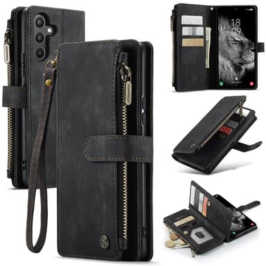 CaseMe Samsung A34 5G CaseMe Big Wallet Lompakkokotelo - Musta