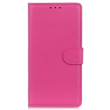SKALO Samsung A14 4G/5G Litchi Lompakkokotelo - Pinkki