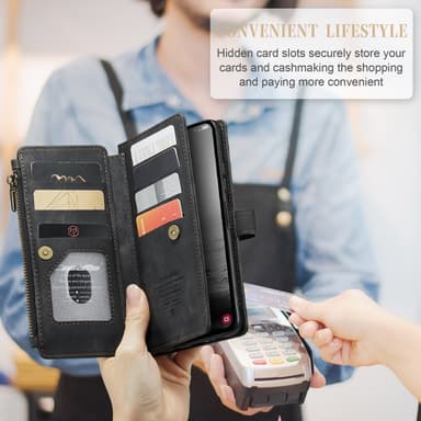 CaseMe Samsung A34 5G CaseMe Big Wallet Lompakkokotelo - Musta