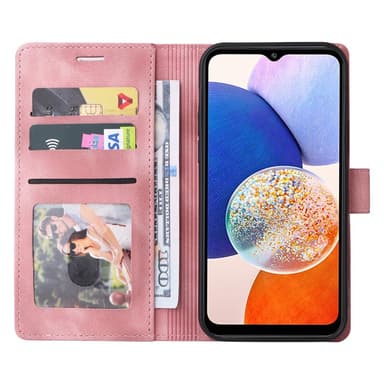 SKALO Samsung A54 5G Lompakkokotelo PU-nahkaa - Pinkki