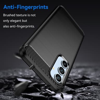 SKALO Samsung A54 5G Armor Carbon Iskunkestävä TPU suojakuori - Musta