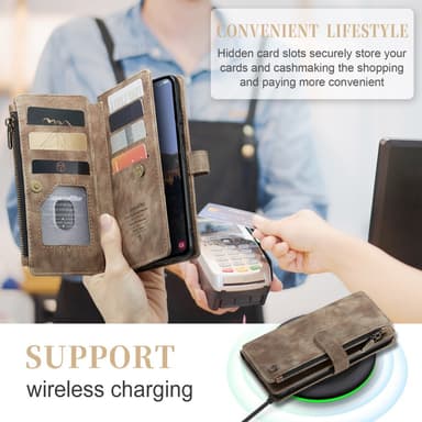 CaseMe Samsung A54 5G CaseMe Big Wallet Lompakkokotelo - Ruskea