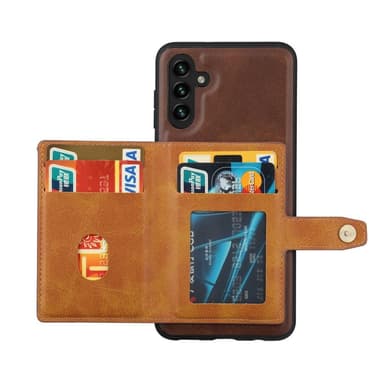 SKALO Samsung A54 5G PU-nahkainen Suojakuori Lompakolla - Ruskea