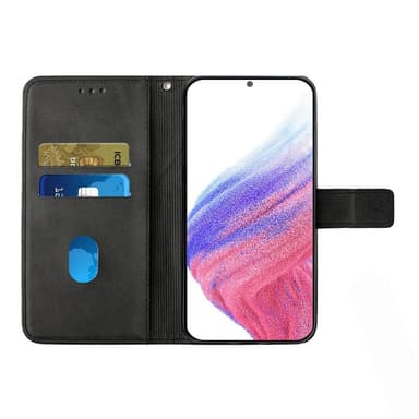 SKALO Samsung A54 5G Kohokuvioitu PU Nahka Lompakkokotelo - Musta