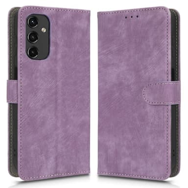 SKALO Samsung A14 4G/5G Lompakkokotelo PU-nahkaa - Violetti