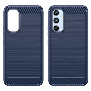 SKALO Samsung A54 5G Armor Carbon Iskunkestävä TPU suojakuori - Sininen