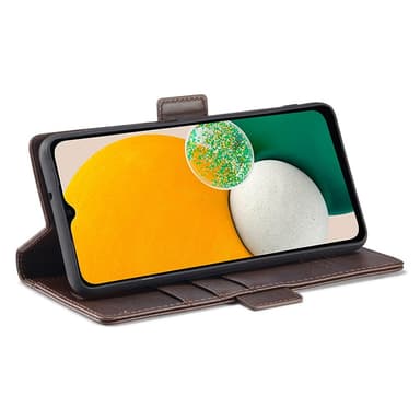SKALO Samsung A14 4G/5G LC.IMEEKE Lompakkokotelo PU-nahkaa - Ruskea
