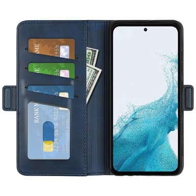 SKALO Samsung A54 5G Premium Wallet Lompakkokotelo - Sininen