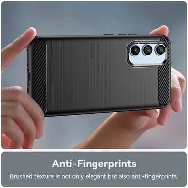 SKALO Samsung A54 5G Armor Carbon Iskunkestävä TPU suojakuori - Musta