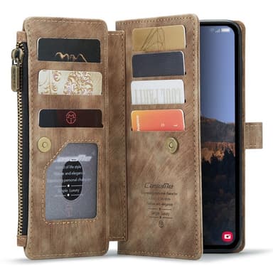 CaseMe Samsung A34 5G CaseMe Big Wallet Lompakkokotelo - Ruskea