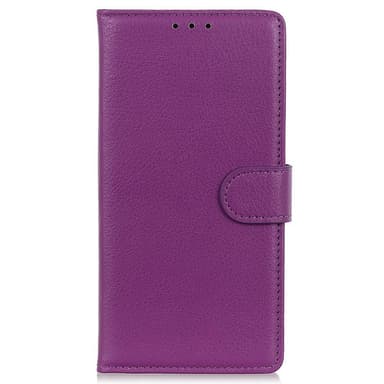 SKALO Samsung A14 4G/5G Litchi Lompakkokotelo - Violetti