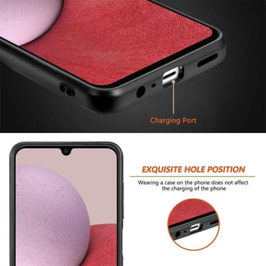 SKALO Samsung A14 4G/5G PU Nahka Hybrid Magnetic Ring Suojakuori - Sininen