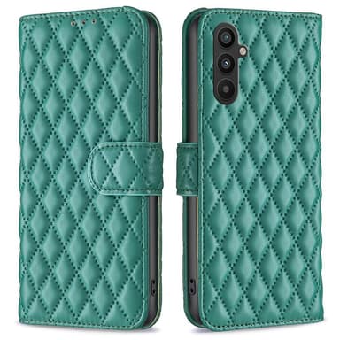 SKALO Samsung A34 5G BINFEN COLOR Tikattu Lompakko - Vihreä