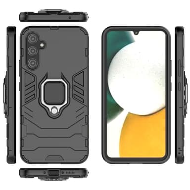 SKALO Samsung A34 5G Armor Hybridi metallirengas kuori - Musta