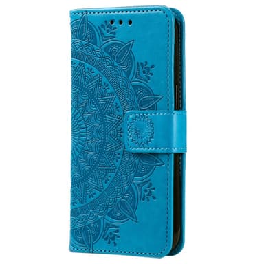 SKALO Samsung A34 5G Mandala lompakkokotelo - Sininen