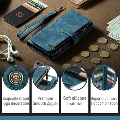 CaseMe Samsung A54 5G CaseMe Big Wallet Lompakkokotelo - Sininen