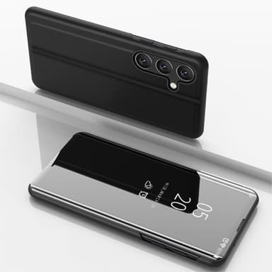 SKALO Samsung A54 5G Clear View Mirror Lompakko - Musta