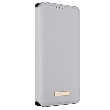 SKALO Samsung A14 4G/5G MUXMA Saffiano PU-nahka Lompakkokotelo - Valkoinen