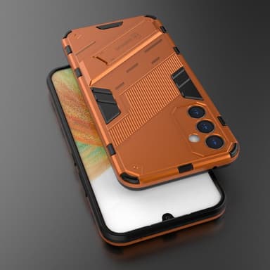 SKALO Samsung A34 5G Hybrid BIBERCAS Suojakuori - Oranssi