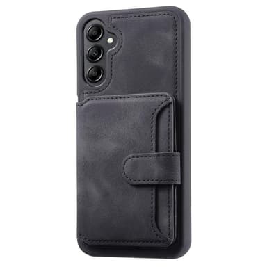 SKALO Samsung A34 5G PU-nahkainen Suojakuori Lompakolla - Musta