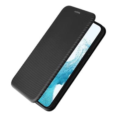 SKALO Samsung A54 5G Carbon Fiber Lompakkokotelo - Musta