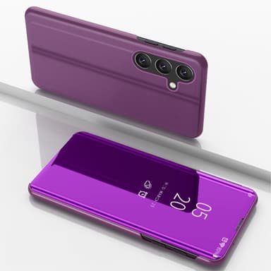 SKALO Samsung A54 5G Clear View Mirror Lompakko - Violetti