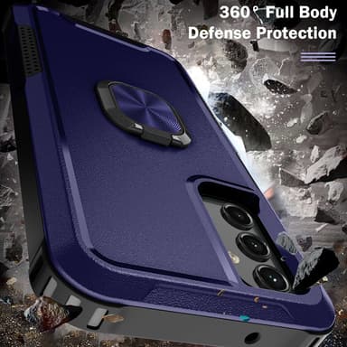 SKALO Samsung A54 5G Armor Hybridi metallirengas kuori - Sininen