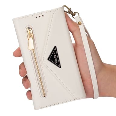 SKALO Samsung A54 5G Evelope Clutch 8-Lokeroa - Valkoinen