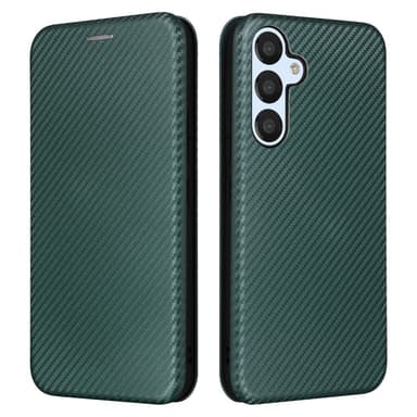 SKALO Samsung A54 5G Carbon Fiber Lompakkokotelo - Vihreä