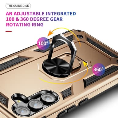 SKALO Samsung A54 5G Armor Hybridi metallirengas kuori - Kulta