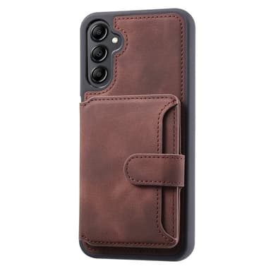 SKALO Samsung A34 5G PU-nahkainen Suojakuori Lompakolla - Ruskea