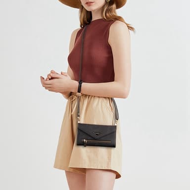 SKALO Samsung A54 5G Evelope Clutch 8-Lokeroa - Musta