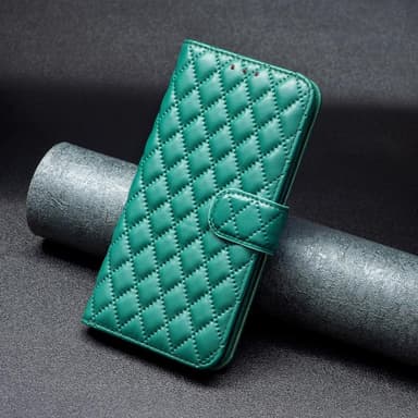 SKALO Samsung A34 5G BINFEN COLOR Tikattu Lompakko - Vihreä
