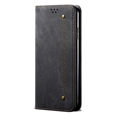 SKALO Samsung A54 5G Jeans Lompakkokotelo - Musta
