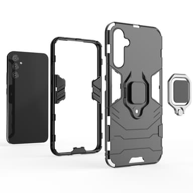 SKALO Samsung A34 5G Armor Hybridi metallirengas kuori - Musta