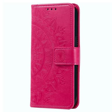 SKALO Samsung A14 4G/5G Mandala lompakkokotelo - Cerise