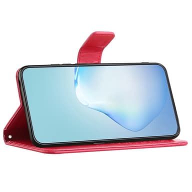 SKALO Samsung A14 4G/5G Owl Tree lompakkokotelo - Punainen