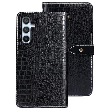 SKALO Samsung A54 5G Krokotiili Lompakkokotelo PU-nahkaa - Musta