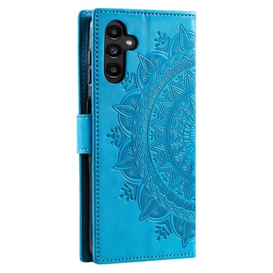 SKALO Samsung A34 5G Mandala lompakkokotelo - Sininen