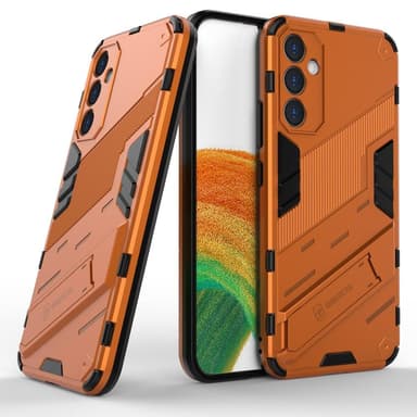 SKALO Samsung A34 5G Hybrid BIBERCAS Suojakuori - Oranssi