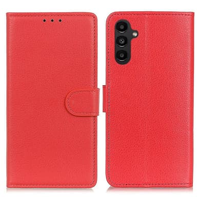 SKALO Samsung A14 4G/5G Litchi Lompakkokotelo - Punainen