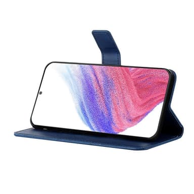 SKALO Samsung A54 5G Kohokuvioitu PU Nahka Lompakkokotelo - Sininen