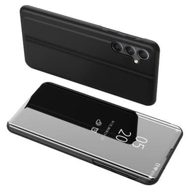 SKALO Samsung A34 5G Clear View Mirror Lompakko - Musta