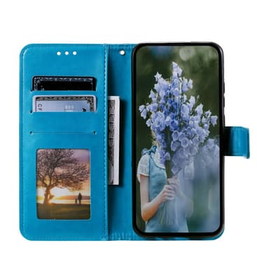 SKALO Samsung A34 5G Mandala lompakkokotelo - Sininen